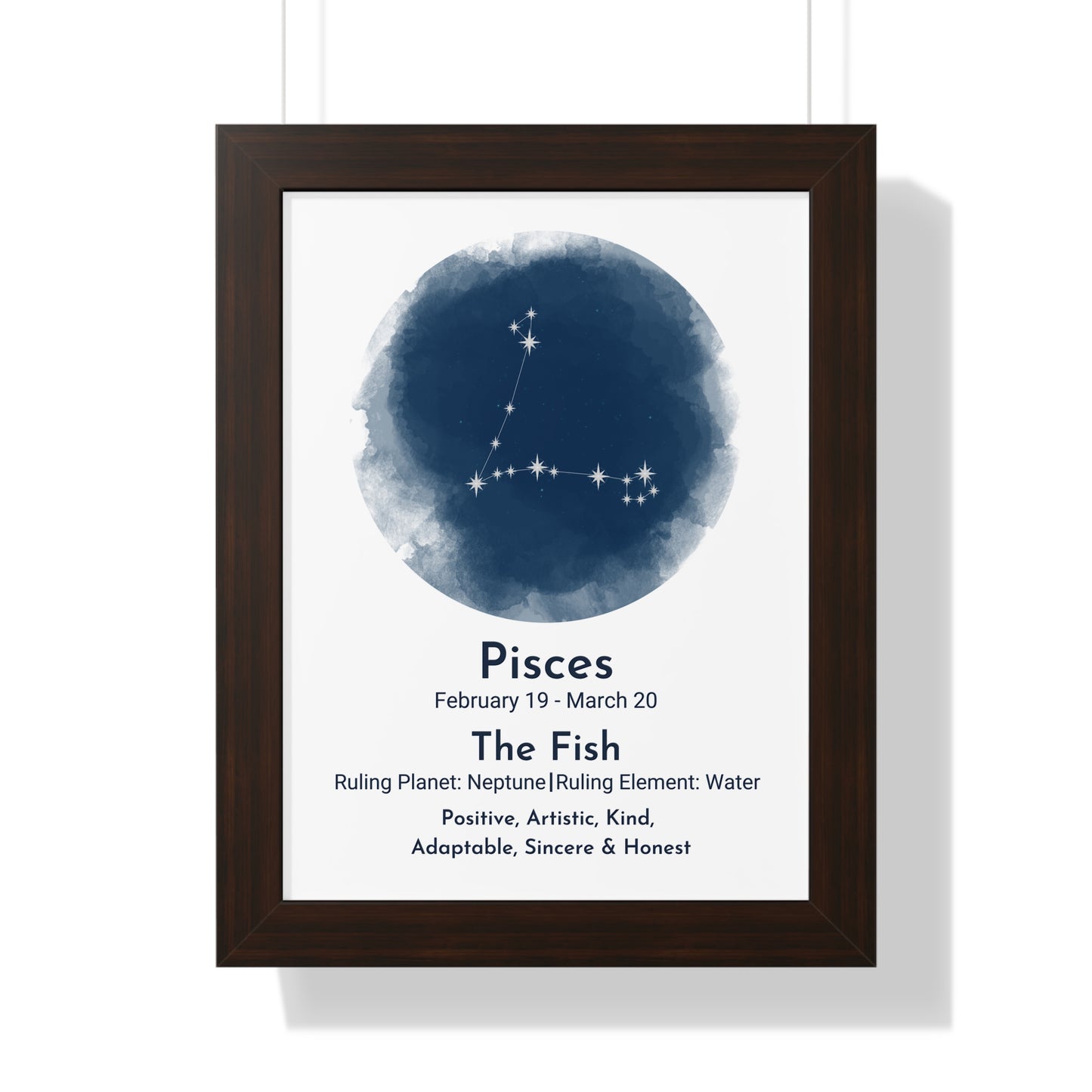 Copy of Copy of Pisces Blue Watercolor Framed Art